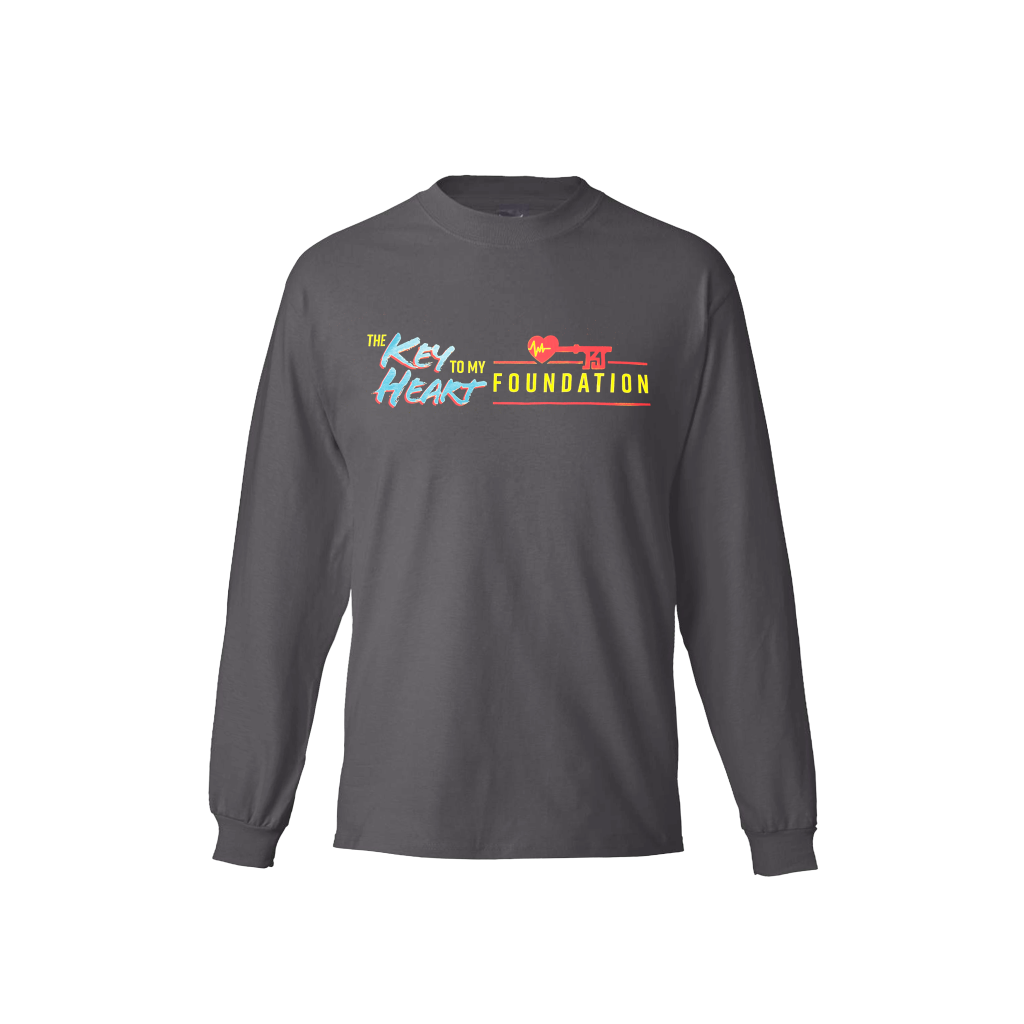 Long Sleeve Tee Light Gray The Key To My Heart Foundation long-sleeve-tee-light-gray-the-key-to-my-heart-foundation